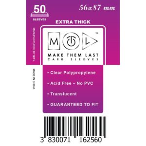 MTL Sleeves 56x87mm 50pcs Thick
