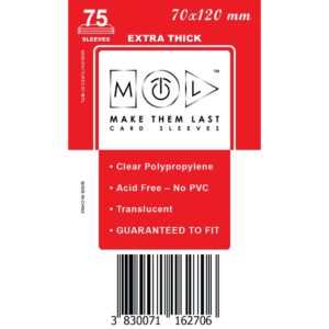 MTL Sleeves 70x120mm 75pcs Thick