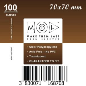 MTL Sleeves 70x70mm 100pcs Soft