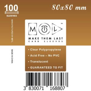 MTL Sleeves 80x80mm 100pcs Soft