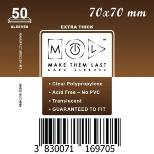 MTL Sleeves 70x70mm 50pcs Thick