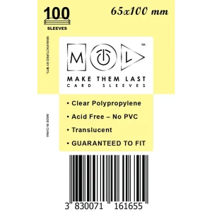 MTL Sleeves 65x100mm 100pcs Soft