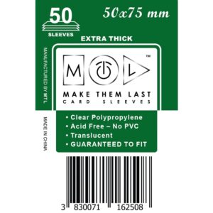 MTL Sleeves 50x75mm 50pcs Thick