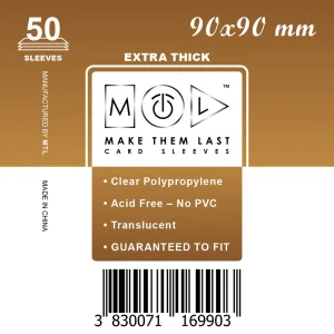 MTL Sleeves 90x90mm 50pcs Thick