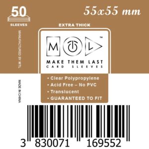 MTL Sleeves 55x55mm 50pcs Thick