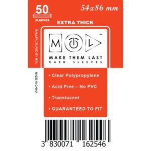 MTL Sleeves 54x86mm 50pcs Thick