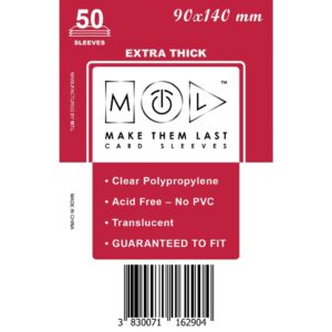 MTL Sleeves 90x140mm 50pcs Thick