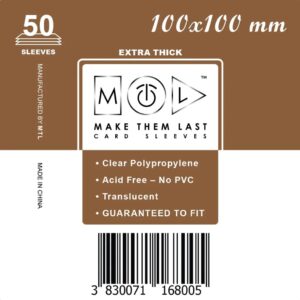 MTL Sleeves 100x100mm 50pcs Thick