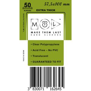 MTL Sleeves 57,5x100mm 50pcs Thick