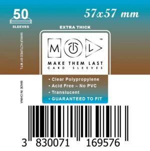 MTL Sleeves 57x57mm 50pcs Thick