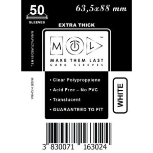 MTL Sleeves 63,5x88mm 50pcs White Thick
