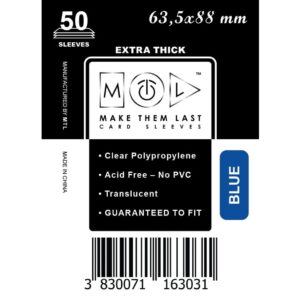 MTL Sleeves 63,5x88mm 50pcs Blue Thick