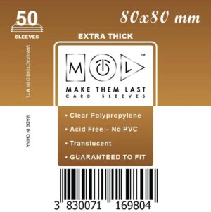 MTL Sleeves 80x80mm 50pcs Thick